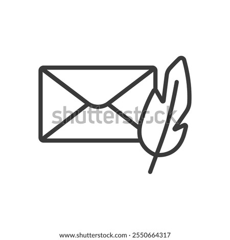 Write email, icon in line design. Write, email, compose, message, draft, letter, send on white background vector. Write email editable stroke icon