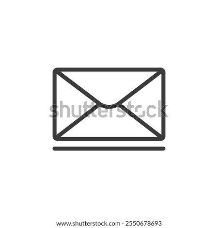 Underlined letter, icon in line design. Underlined, letter, text, typography, font, style, symbol on white background vector. Underlined letter editable stroke icon