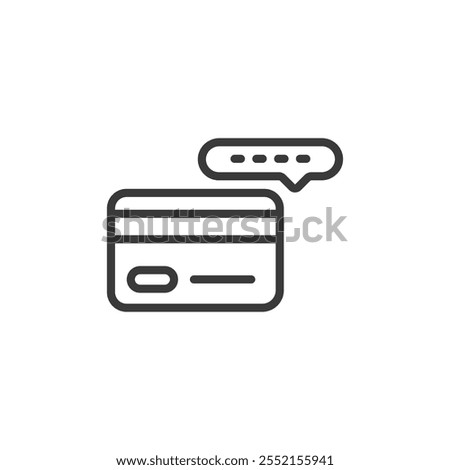 Enter card details, icon in line design. Enter, card, details, payment, transaction, input, credit on white background vector. Enter card details editable stroke icon