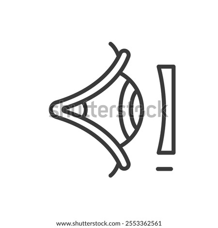 Minus RX glasses lenses, icon in line design. Minus, RX, glasses, lenses, vision, correction, optics on white background vector. Minus RX glasses lenses editable stroke icon