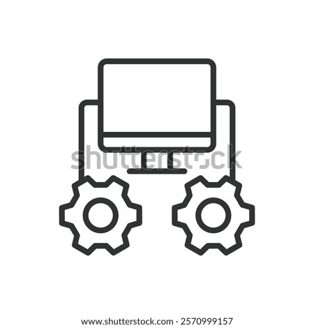 Modulus, icon in line design. Modulus, modular arithmetic, modulus operator, number system, math operations, remainder, modular function on white background vector. Modulus editable stroke icon