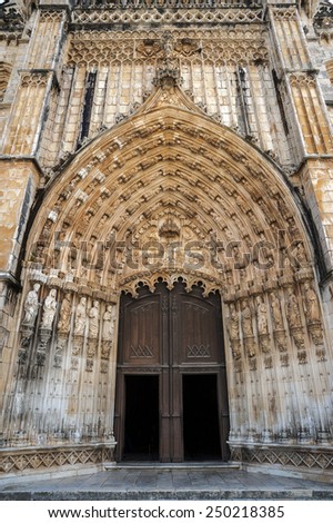 Portugal, Batalha. Monastery of Santa Maria da Vitoria , and better known to us all as da Batalha Monastery,  one of the most beautiful works of Portuguese and European architecture.