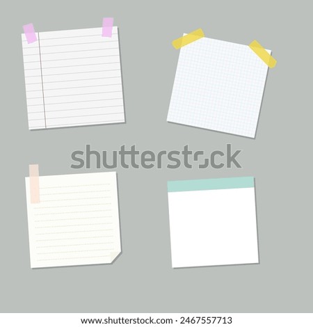 pastel colored vector sticky notes