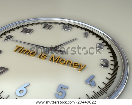 time is money clock concept