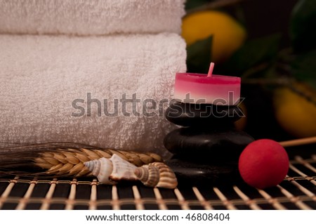 Spa and bathroom decorations for relaxed atmosphere