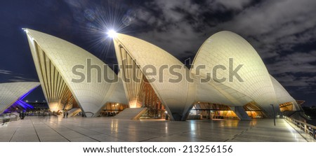 SYDNEY, AUSTRALIA- JUL 28: The Sydney Opera House on July 28th, 2012 in Sydney, Australia. The Opera House was made a UNESCO World Heritage Site in June 2007 and is Australia most famous landmark.