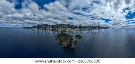 Similar – Foto Bild Luftaufnahme der Insel Vila Franca do Campo, Insel Sao Miguel, Azoren, Portugal.