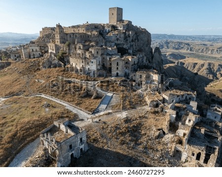 Similar – Image, Stock Photo Country landscape in Basilicata, Italy, at summer