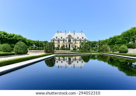 Huntington, New York - July 3, 2015: Oheka Castle in Huntington, New York. One of many among the Gold Coast Mansions of Long Island.