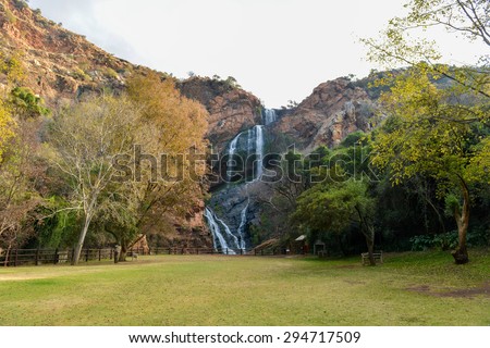 Waterfall in Walter Sisulu National Botanical Garden in Roodepoort near Johannesburg.