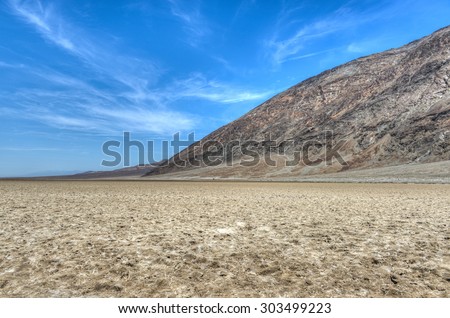 Badwater Point, Death Valley, USA. One of the hottest places on the planet. Known for the bitter taste of its water.