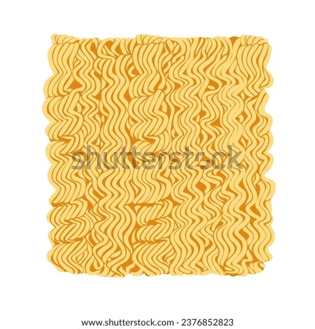 instant noodles cube isolated on white background, illustration ramen cubes or noodle for clip art, instant noodle rectangular block for fast food,