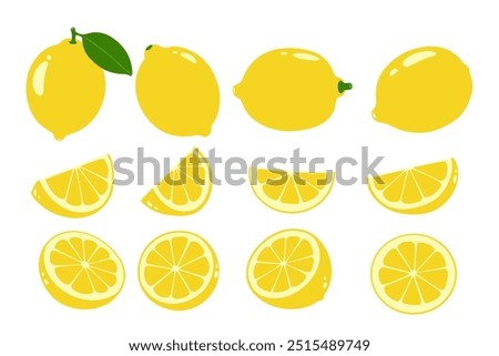 Lemon vector logo isolated on white background.