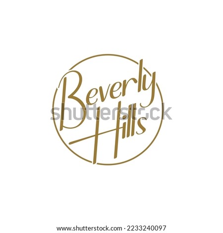 Beverly Hills letter Typography typeface logo design 