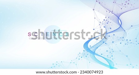 Digits abstract background with connected lines and dots, wave flow. Digital neural networks. Network and connection background for your presentation. Graphic polygonal background. Vector illustration