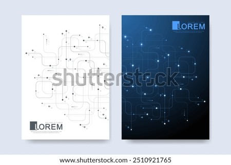 Abstract digital technology cover template design for a report and brochure, flyer, leaflets, poster, header, banner, website, presentation. Vector illustration