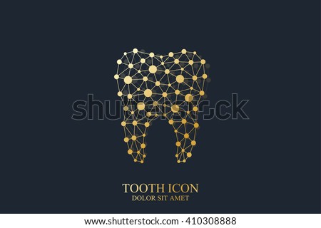Tooth vector logo template. Medical design. Dentist office icon. Oral care dental and clinic