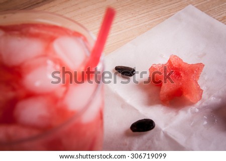 A refreshing cocktail of fresh watermelon, Long drink