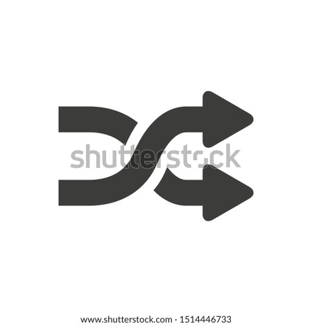 Shuffle Vector Graphics Glyph Icon