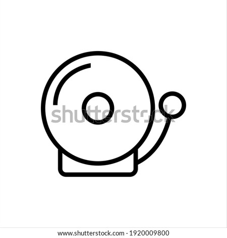 School ring bell vector icon symbol design