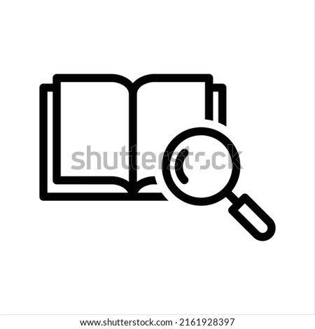 Library search book vector icon symbol design
