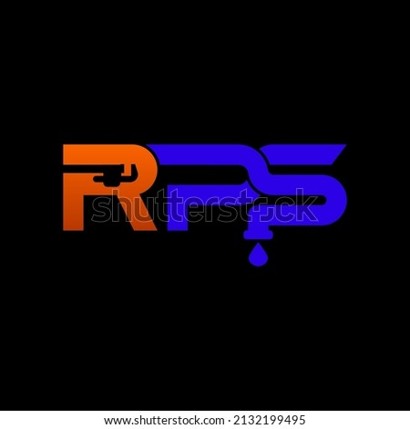 R P S plumbing logo designs simple modern for mining service Stock fotó © 