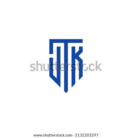 Letter J T K Logo design vector template Stock fotó © 