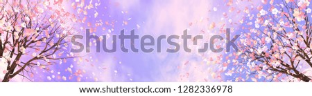 Similar – Image, Stock Photo Cherry blossoms against blue sky.