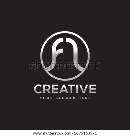 FL Creative Logo Design - F and L Stock fotó © 