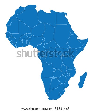 Map Of Africa. The African Continent - Separable Borders For Each ...