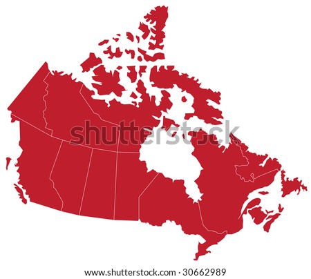 Map of CANADA with separable borders in vector art. (Sizable to any dimension) - You got ALL the provinces in one file