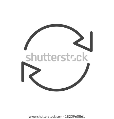 Exchange trade icon, return or swap, swap cycle, thin line web symbol on white background - vector illustration eps10
