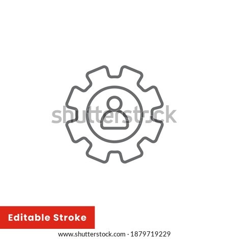 Profil setting line icon. Vector graphics, a linear pattern on a white background, editable stroke vector illustration eps 10