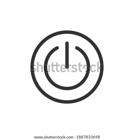 Power button line icon for web template and app. Vector illustration design on white background. EPS 10