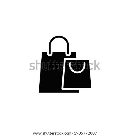 Shopping bag icon. Simple solid style for web template and app. Shop, basket, cart, store, online, purchase, buy, retail, vector illustration design on white background. EPS 10