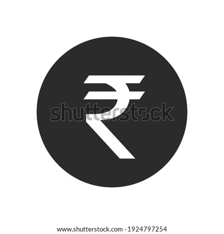 Rupee glyph icon. Simple solid style, rupee symbol. Bank, money cash business concept. Vector illustration isolated on white background. EPS 10.