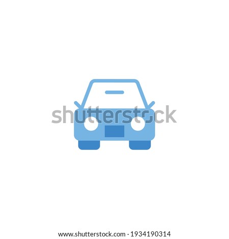 Car front view icon. Simple flat style sign symbol. Auto, view, sport, race, transport concept. Vector illustration isolated on white background. EPS 10.