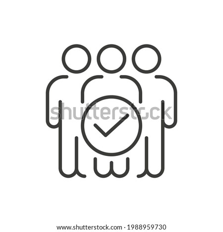 Eligible line Icon. Simple outline style. Able, adept, adequate, capable, competent, deserving, dextrose concept. Vector illustration isolated on white background. Thin stroke EPS 10.