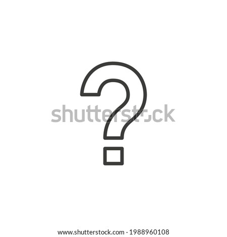 Question mark line icon. Simple outline style. Sign, pictogram, web, faq, help, graphic design, ask, label, support concept. Vector illustration isolated on white background. Thin stroke EPS 10.