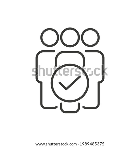 Eligible line Icon. Simple outline style. Able, adept, adequate, capable, competent, deserving, dextrose concept. Vector illustration isolated on white background. Thin stroke EPS 10.