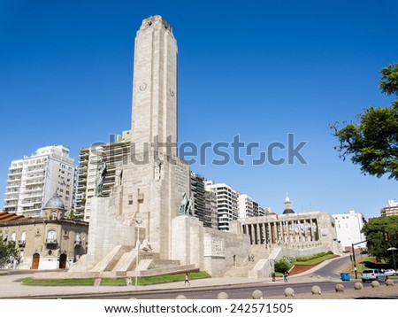 ROSARIO, ARGENTINA - JANUARY 3, 2015: National Flag Memorial or National Monument to the Flag of Argentina on January 3, 2015 in Rosario city, Argentina