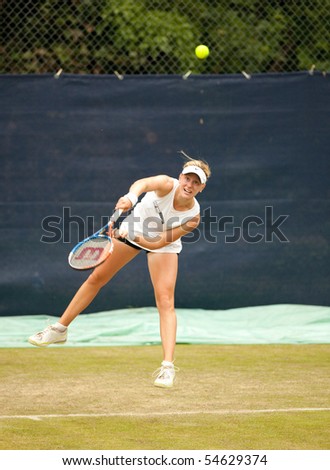 BIRMINGHAM - JUNE 6: A Riske (USA) in the Aegon Classic women\'s tennis tournament on June 6, 2010 in Edgbaston, Birmingham, England.