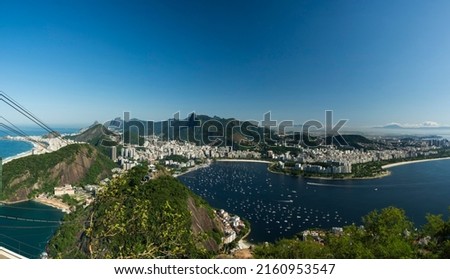 Rio de Janeiro,Brazil. Panoramic view of the city from the Urca hill. 50 megapixels. Imagine de stoc © 