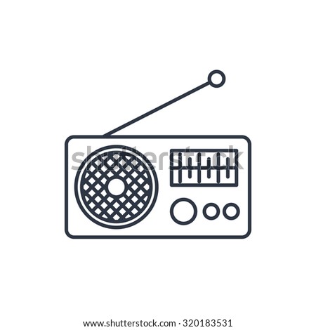Radio outline icon 