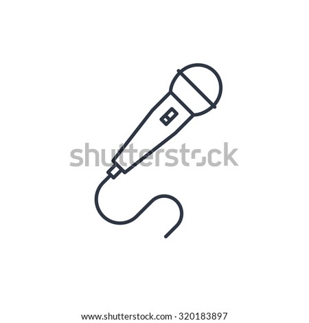 Microphone outline icon 