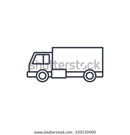 delivery truck outline icon 