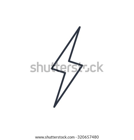 outline icon of lightning 