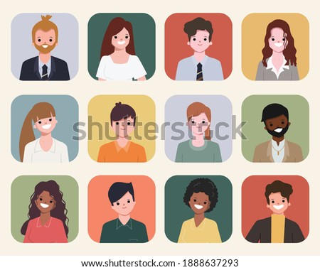 People collection. illustration vector flat design.