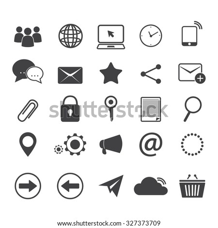 Communication Icon With White Background Stock Vector 327373709 ...