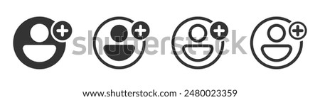 Add to friends vector flat icon concepts designs